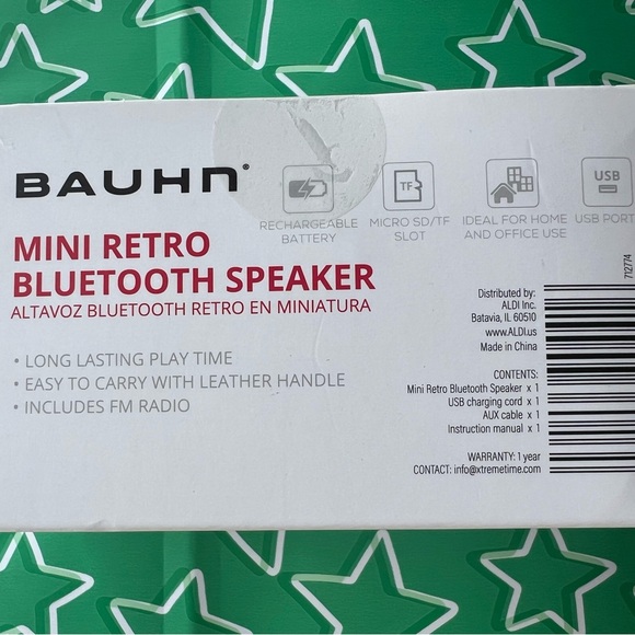 Bauhn Mini Retro Bluetooth Speaker - Picture 4 of 4
